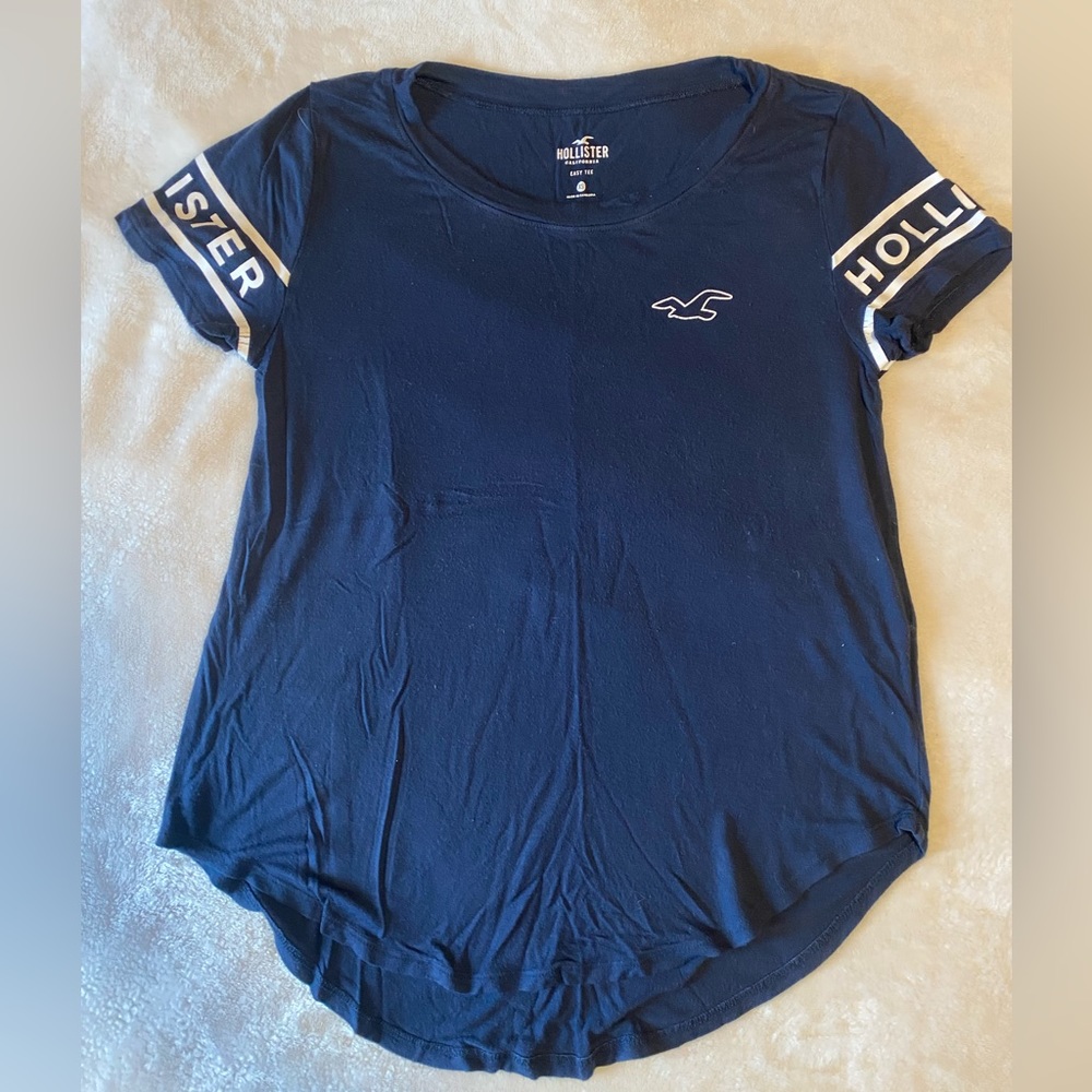 Hollister tee, size: xs, color: blue
